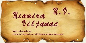 Miomira Viljanac vizit kartica
